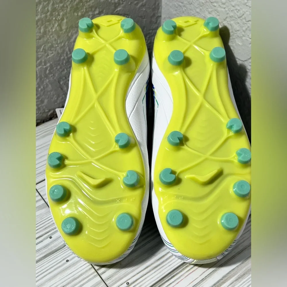 Lotto Solista 700 VIII FG Firm Ground kids‎ Soccer Cleat White yellow size 3